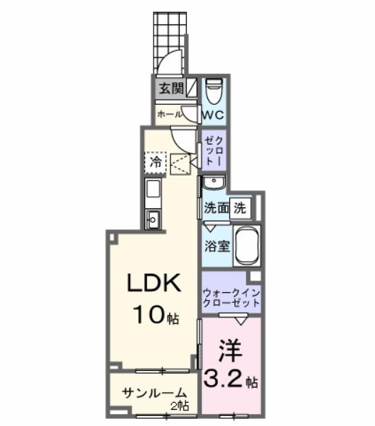向日葵之颯Ⅱ（105） 間取り図画像