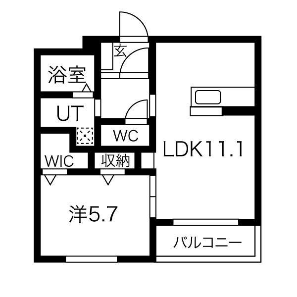ドッグパウズ戸崎（302） 間取り図画像