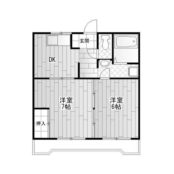 コーポ東荒子Ｂ（B301） 間取り図画像