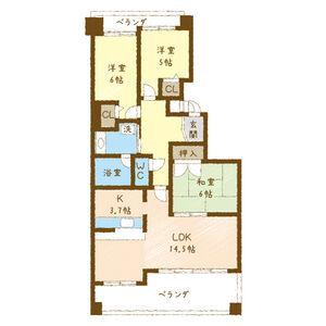 モアグレース竜美台（303） 間取り図画像