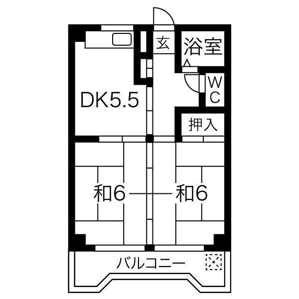 メゾンドゥ田園Ａ（302） 間取り図画像