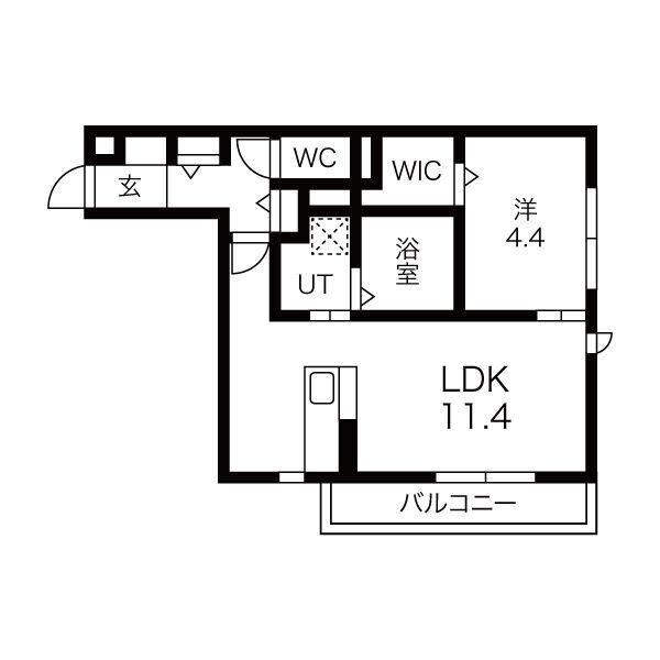アパートメントハウス針崎Ⅰ（205） 間取り図画像