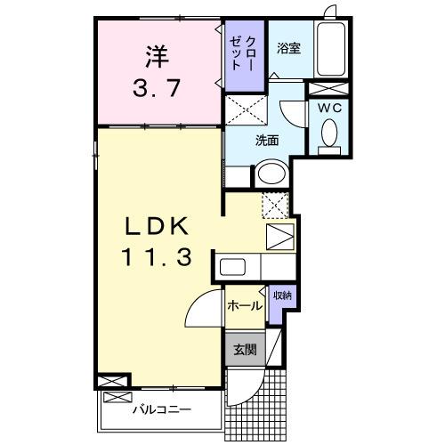 クリーンハイツあおい（101） 間取り図画像