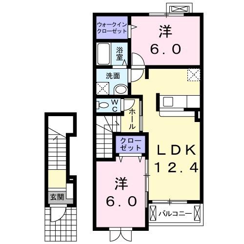 イリスＢ（203） 間取り図画像