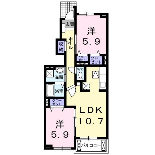 ダノンⅡ（107） 間取り図画像