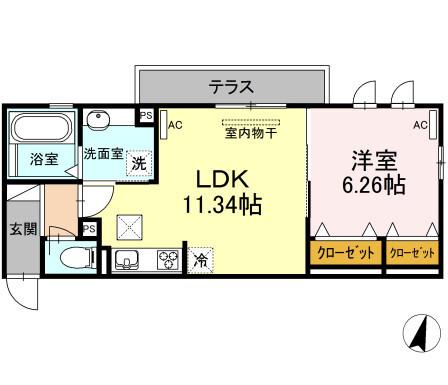 ロイヤル岡崎柱（101） 間取り図画像