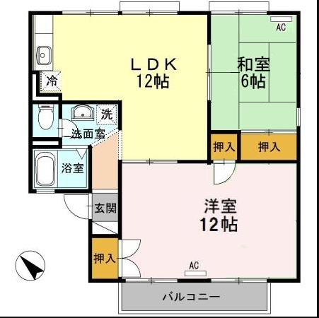 セジュール兵藤（101） 間取り図画像