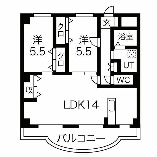 Joie M deux（202） 間取り図画像