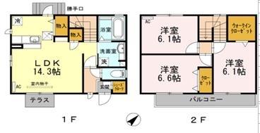 岡崎市柱曙一戸建 間取り図画像