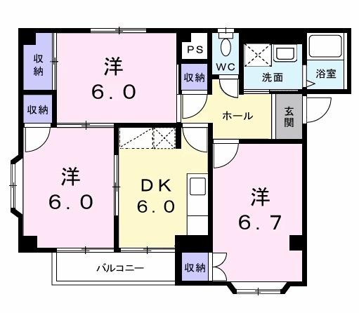 パティオ大平（201） 間取り図画像