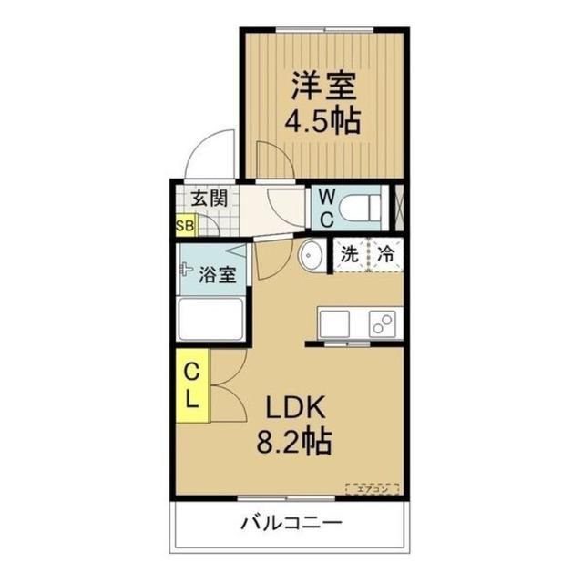 グランデュール柱（2E） 間取り図画像
