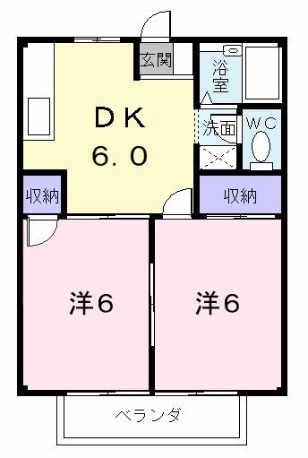 コーポラス岩津A（202） 間取り図画像