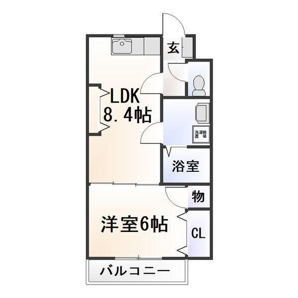 パティオ欠町（102） 間取り図画像