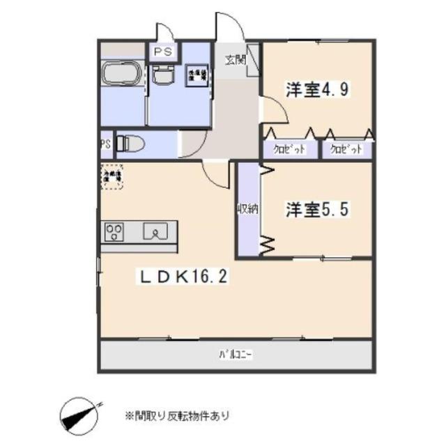 グリュックＨＩＲＡＴＡ（201） 間取り図画像