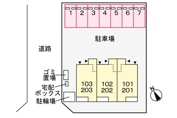 ルピナス・エヌ（103） 駐車場