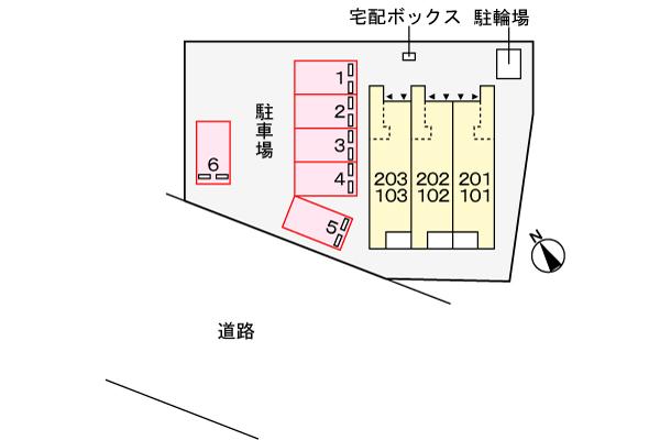 リバーウエスト中島（202） 駐車場