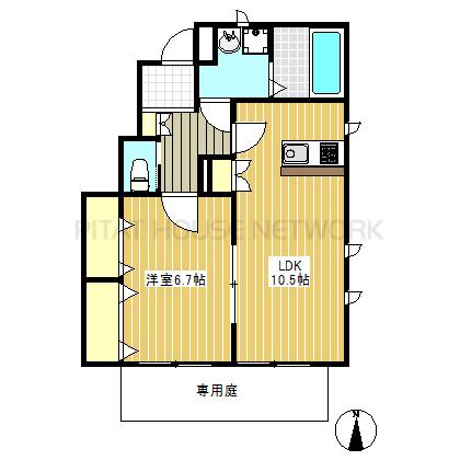 1LDKです★専用庭