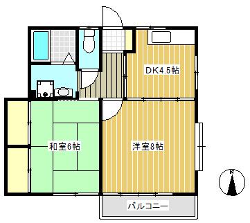 2面採光の２DK