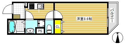 C`sLINQS FUJIMIDAI（301） 間取り図画像