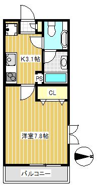 北側窓無・南側に窓有