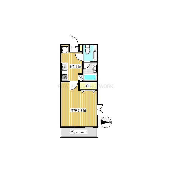 北側窓無・南側に窓有