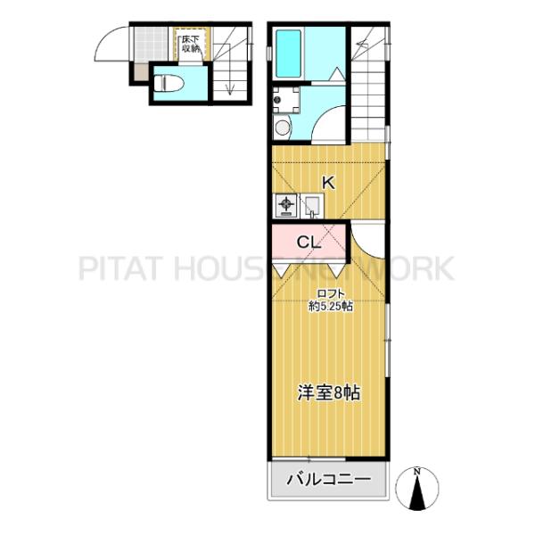 ロフト付1Kです☆