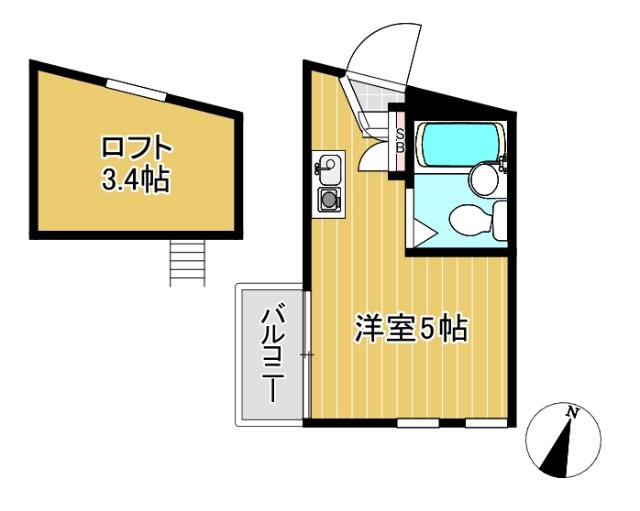 ロフト付ワンルーム