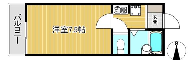 西向き★1Kです♪