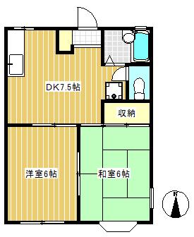 2DK★1階角部屋