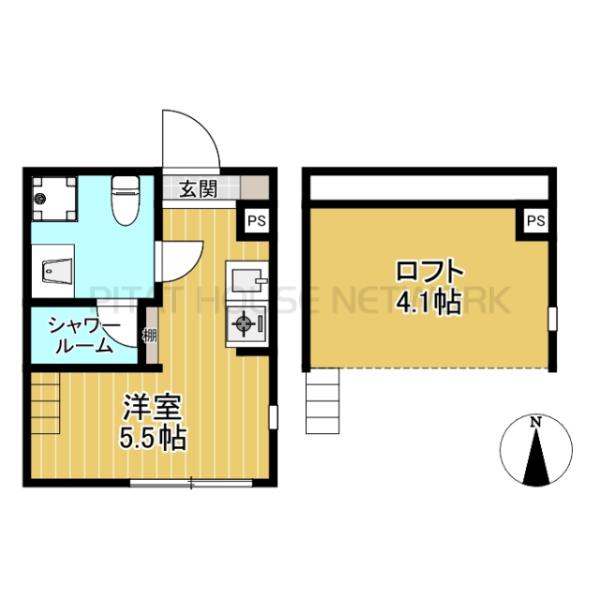 ロフト付ワンルーム◆