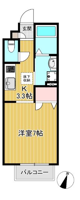 洋室7帖+K3.3帖