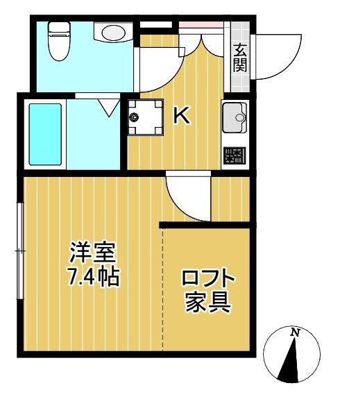 ロフト付き1Kです☆
