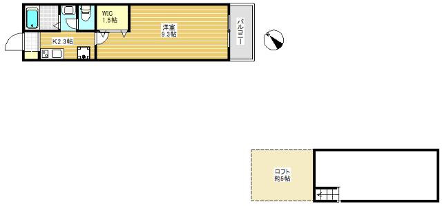 ロフト付1Kです★