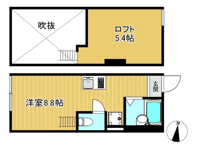 ロフト付きワンルーム