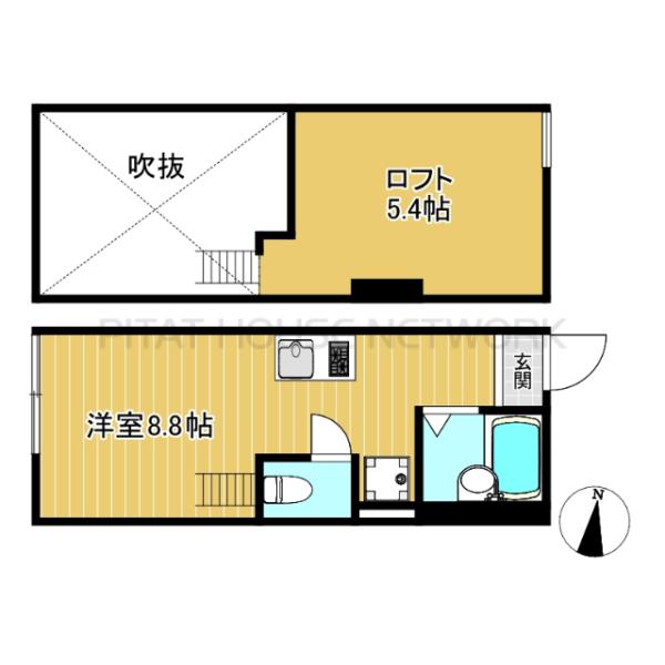 ロフト付きワンルーム