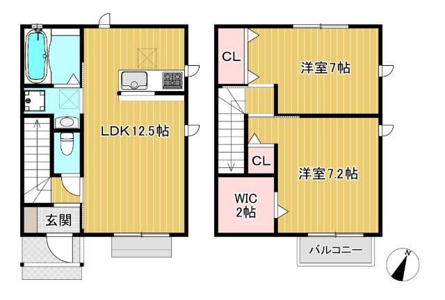 2LDK☆テラスハウス