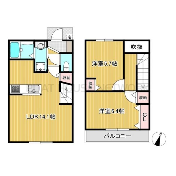 2LDK☆メゾネット