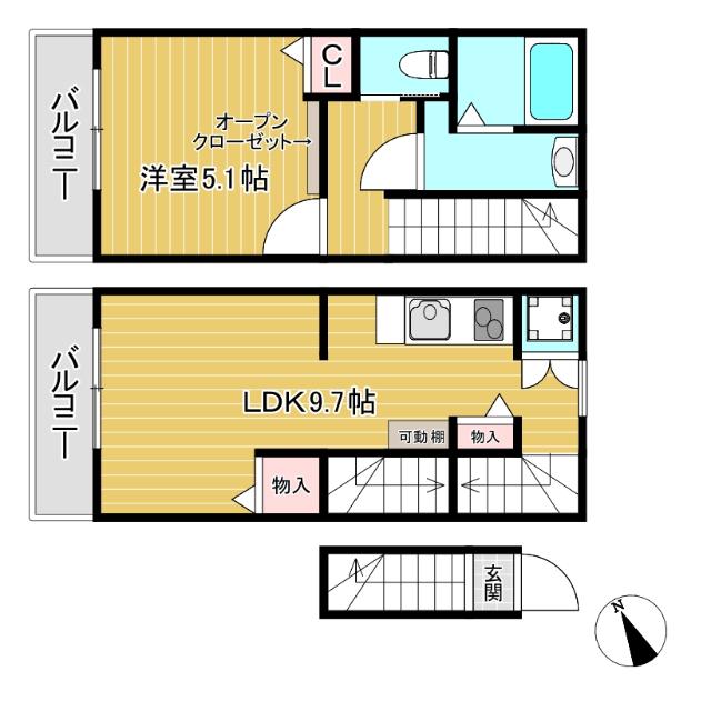 1LDK◆メゾネット