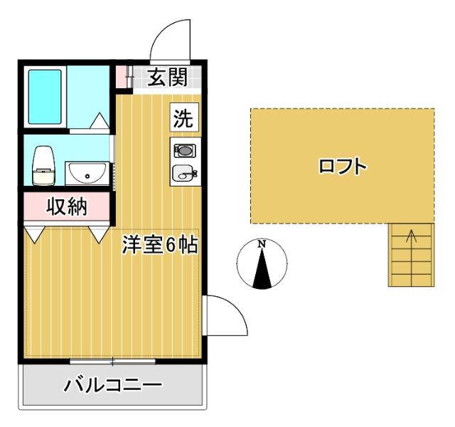 ロフト付1Kです☆