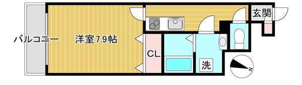 1K☆西側に窓あり