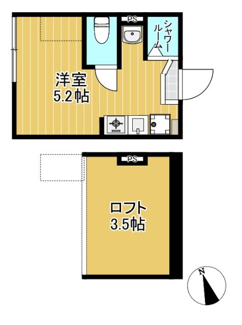 ロフト付ワンルーム