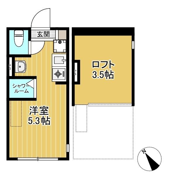 ロフト付ワンルーム