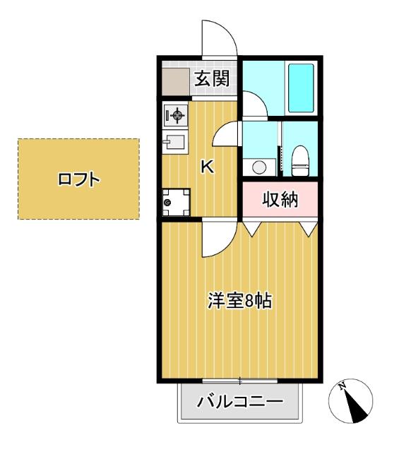 ロフト付1Kです☆