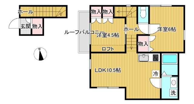 ユノス西大泉（201） 間取り図画像