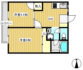 練馬区南大泉アパート 間取り図画像