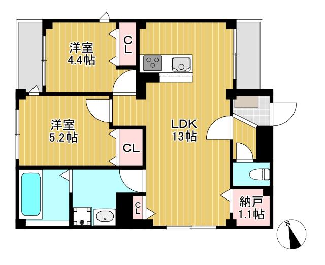 クレア ネスト 間取り図画像
