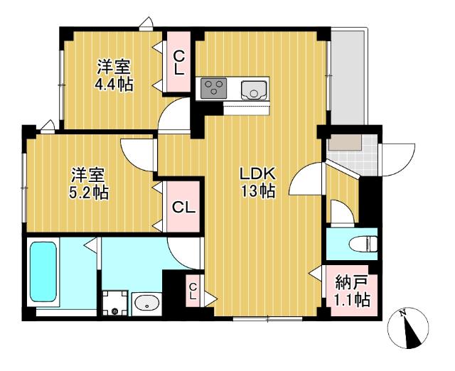 クレア ネスト 間取り図画像