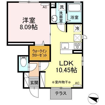 parksideAsami【パークサイドアサミ】　A棟（102） 間取り図画像