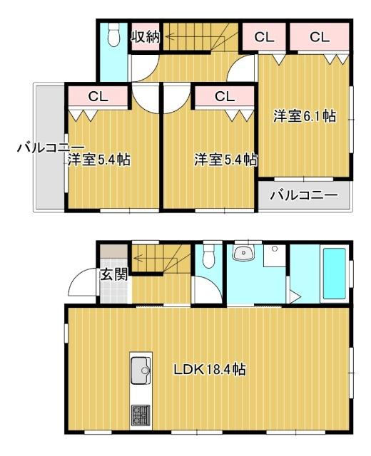 練馬区西大泉4-22-17 間取り図画像