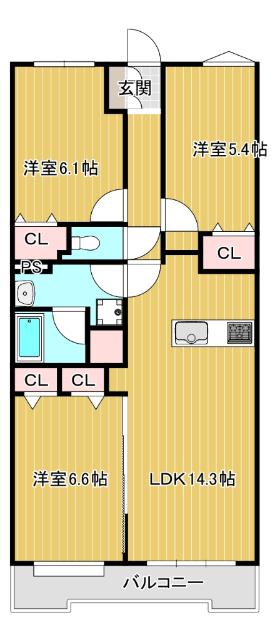 ライオンズガーデンひばりヶ丘第２ 間取り図画像
